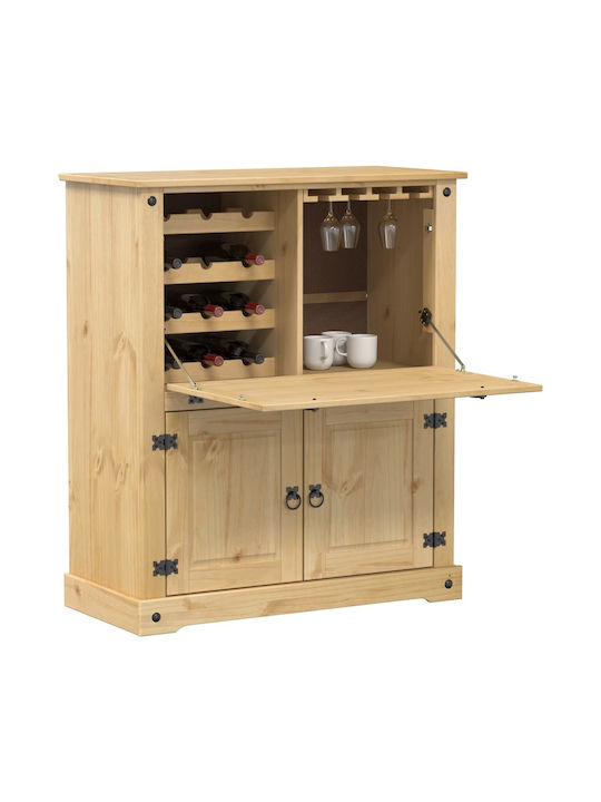 vidaXL Corona Επιδαπέδια Κάβα Ποτών Ξύλινη Καφέ 97x45x114εκ.