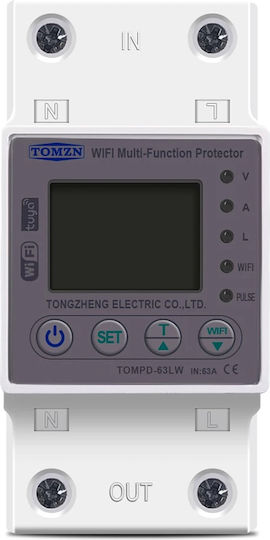 Tomzn Contor De Panou Electric Digital Monofazat Wi-Fi Google Home Alexa Tuya DDS238-3WIFI