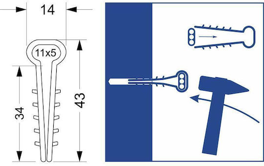 Elektro Plast Usmp-2 Στήριγμα Καλωδίων