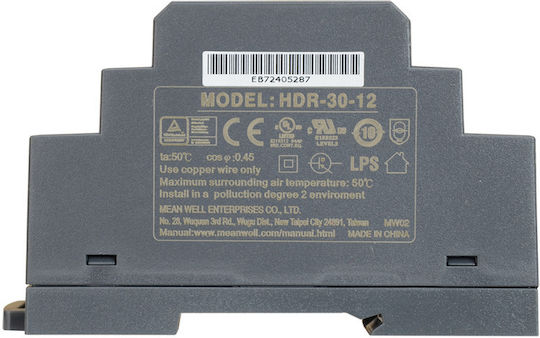 Mean Well DIN Rail Power Supply 2A/12V/30W