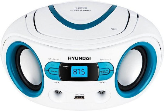 Hyundai Portable Radio-CD Player with Radio USB White