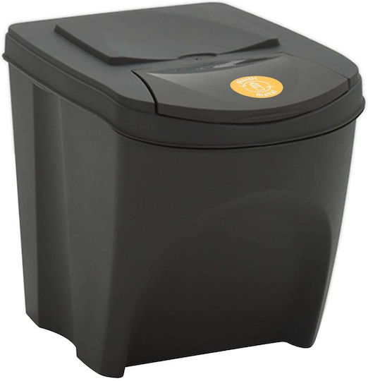 vidaXL Plastic Waste Bin 75lt Gray
