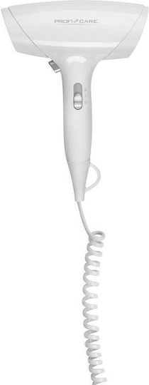 ProfiCare White Hotel Hair Dryer 1.8kW with Spiral Cable up to 10cm