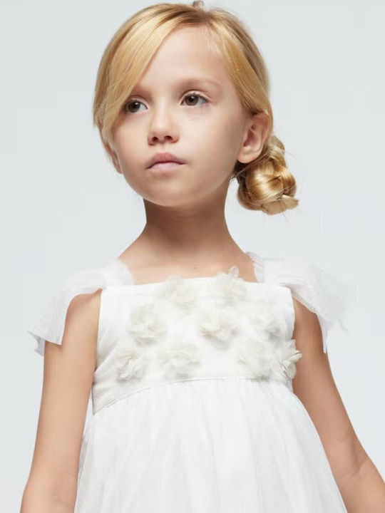 Children's Dress Sleeveless Tulle White
