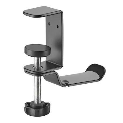 Silver Monkey Desk Mounted Headphone Stand Silver