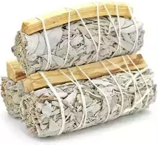Ραβδί Λευκό Φασκόμηλο & Palo Santo Καθαρισμό Χώρου Αύρας 2 Τμχ