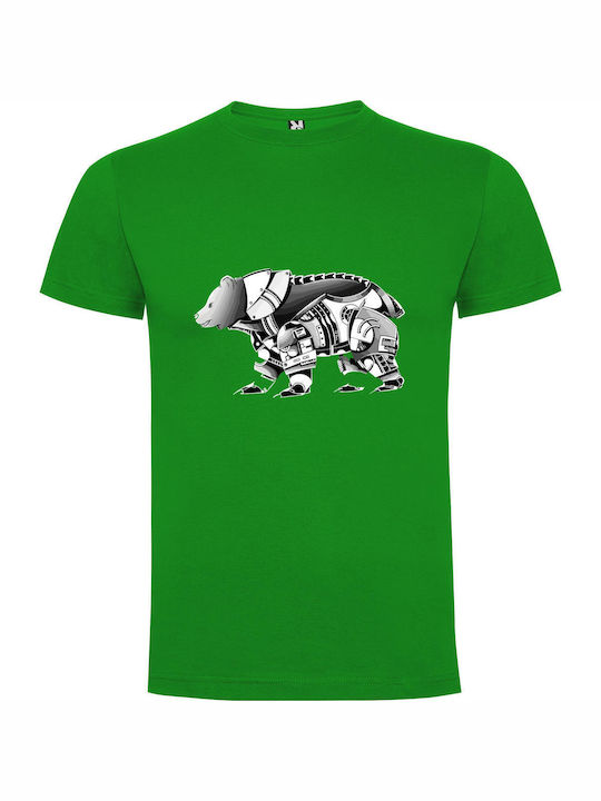 iLovePrints Bear Mech Manatee Ferret T-shirt Grün