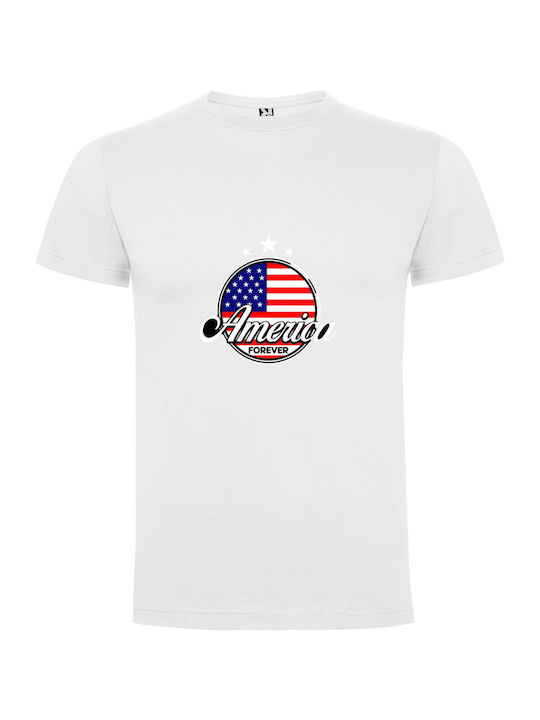 iLovePrints Iconic Americana Art T-shirt White