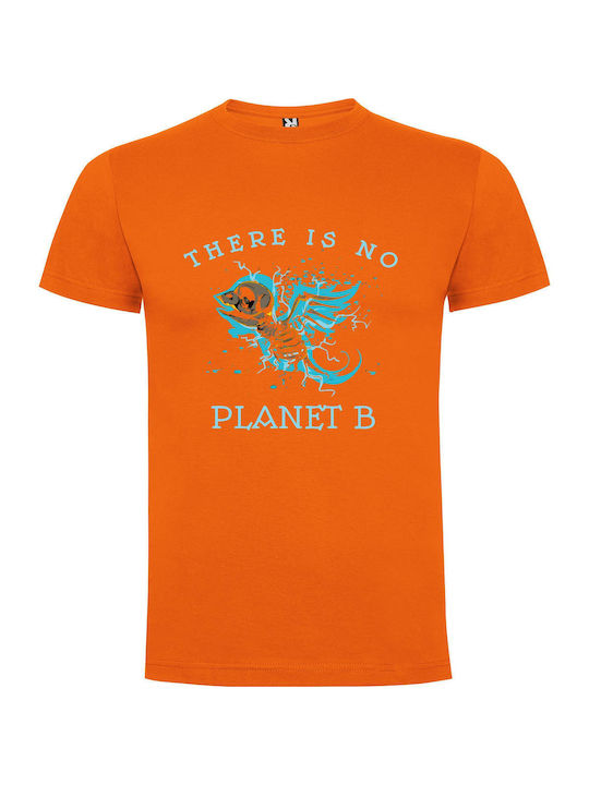 iLovePrints No Planet B T-shirt Orange