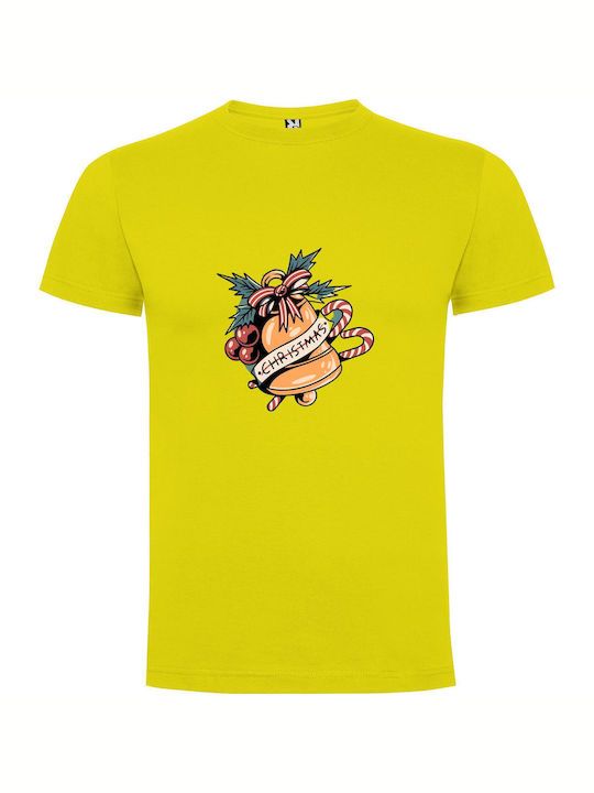 iLovePrints Merry Jingle Joy By Bob Singer T-shirt Yellow