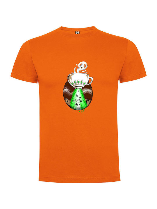 iLovePrints Undead Cup T-shirt Orange