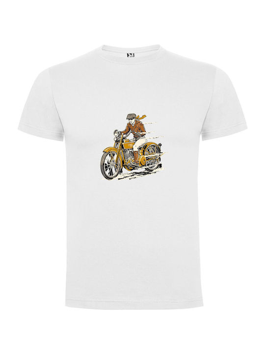 iLovePrints Steampunk Biker Babe T-shirt White