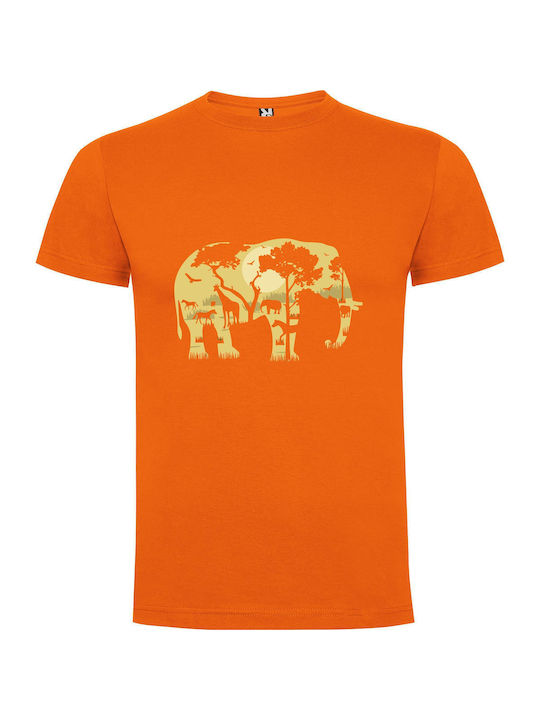 iLovePrints Savanna Stampede Safari T-shirt Orange