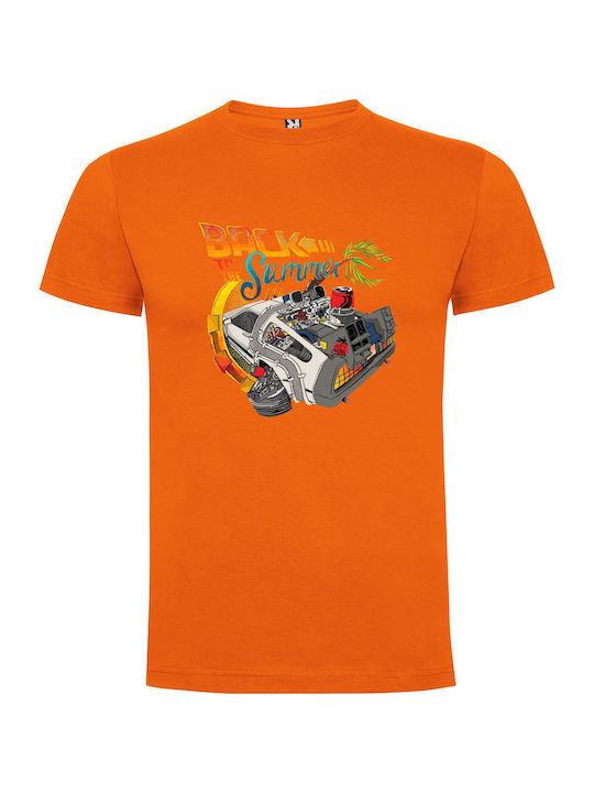 iLovePrints Summer Time Machine T-shirt Orange