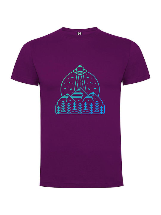 iLovePrints Neon Alien Odyssey T-shirt Lila