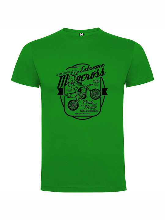 iLovePrints Motorcycle Maverick Patch T-shirt Green