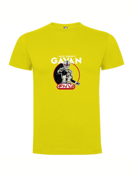 iLovePrints Galactic Cyber Sheriff T-shirt Yellow