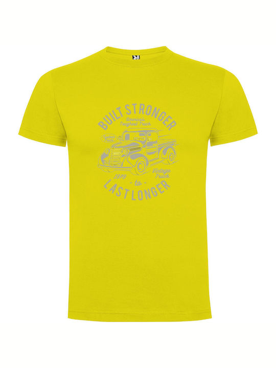 iLovePrints Rustic Strong Truck Shirt T-shirt Yellow