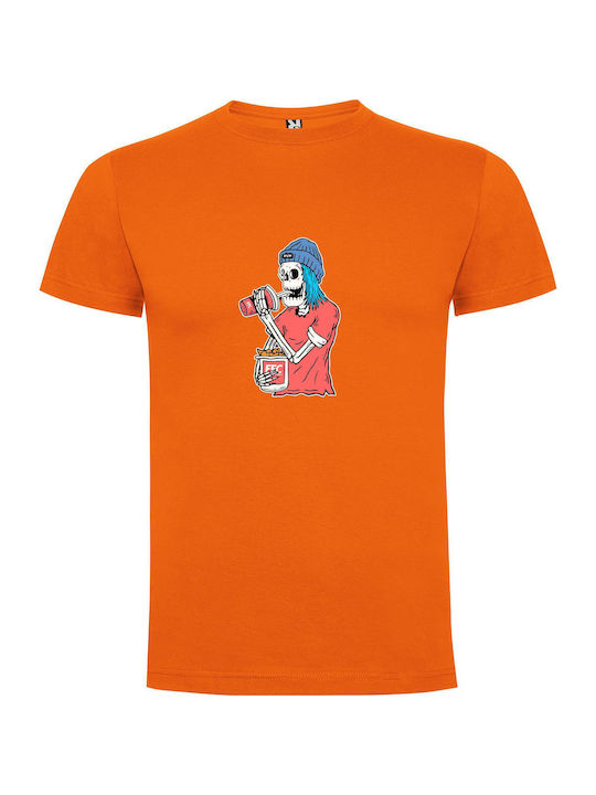 iLovePrints Undead Elixirs & Beats T-shirt Orange