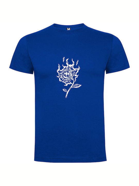 iLovePrints Ethereal Flowerpunk T-shirt Blue