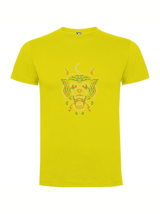 iLovePrints Lunar Carnivore King T-shirt Yellow