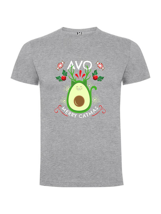 iLovePrints Merry Avocado T-shirt Gray