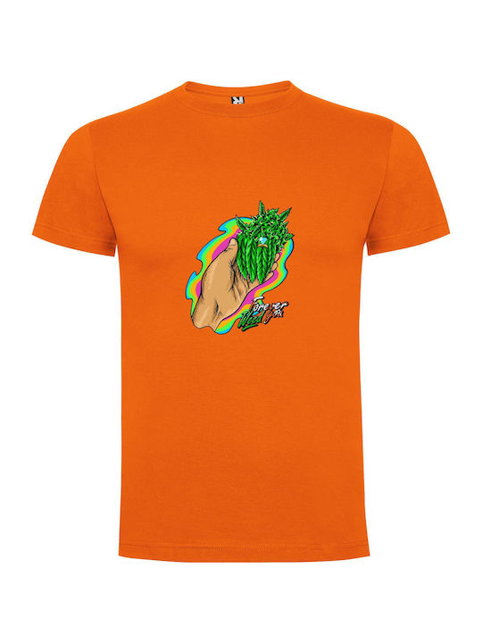 iLovePrints Greenthumb Grip Sticker T-shirt Orange