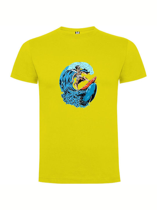 iLovePrints Wave Rider Extraordinaire T-shirt Yellow