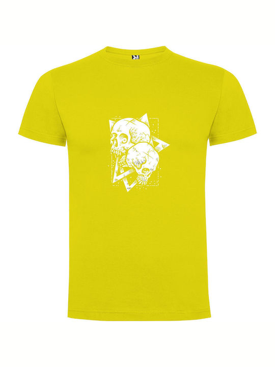 iLovePrints Sacred Skulls T-shirt Yellow