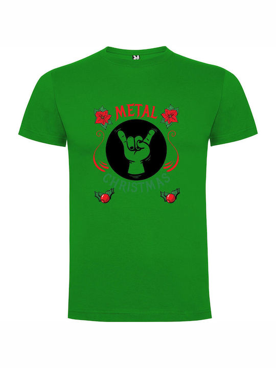 iLovePrints Metal Xmas! T-shirt Green