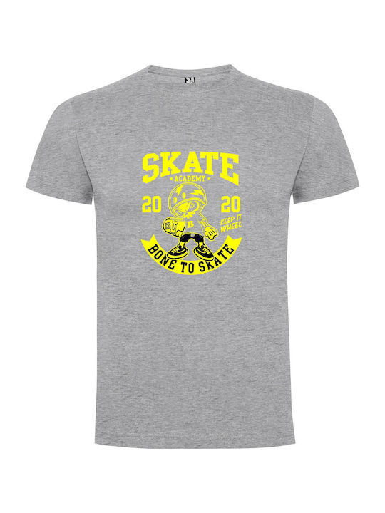 iLovePrints Skateboarder Chic T-shirt Gray