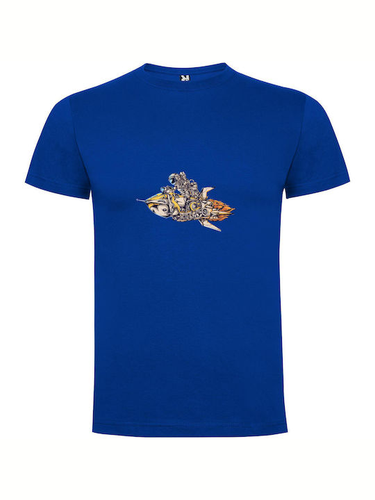 iLovePrints Cosmic Fish Tales T-shirt Blue