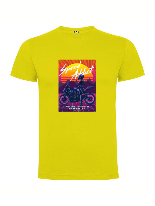 iLovePrints Retro Ride Revival T-shirt Yellow