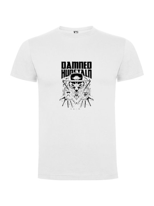 iLovePrints Metal Skull Samurai T-shirt White