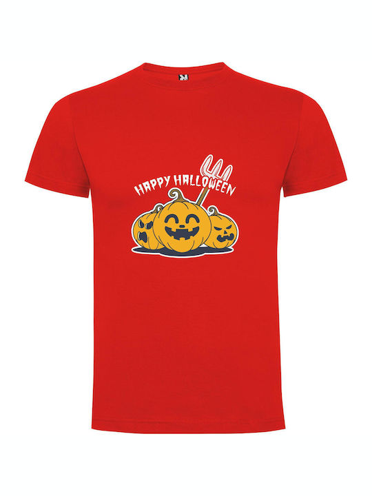 iLovePrints Halloween Pumpkin Party T-shirt Red