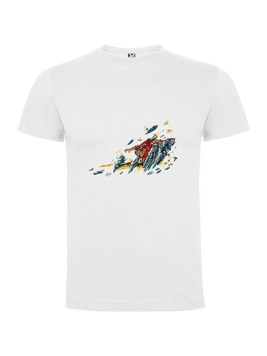 iLovePrints Metal Goddess Jet Ride T-shirt White