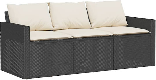Garten- und Outdoor-Möbelsets 2 Stück Schwarz mit Kissen