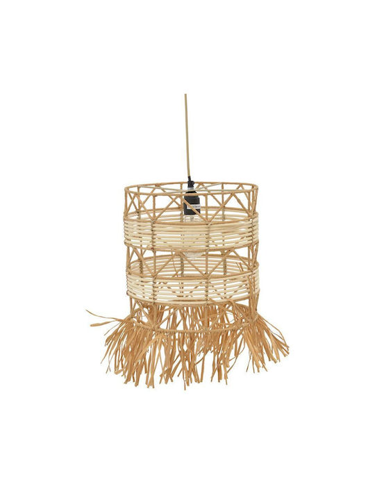 Inart Crossio Pendant Light Beige with Socket E27 36x36x110cm
