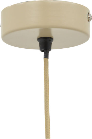 Inart Amide Pendant Light Gold with Socket E27 50x50x125cm
