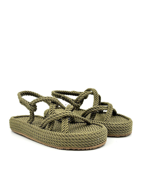 Sandale Casual Damă Κaki 6476