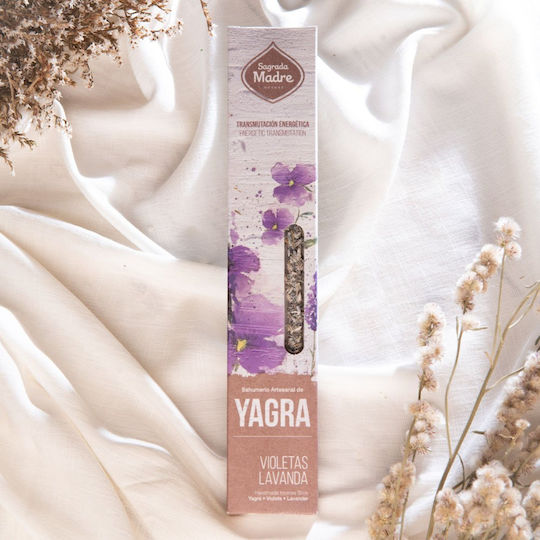 Θυμίαμα Yagra Βιολέτα & Λεβάντα Sagrada Madre Botanical Incense 8τμχ