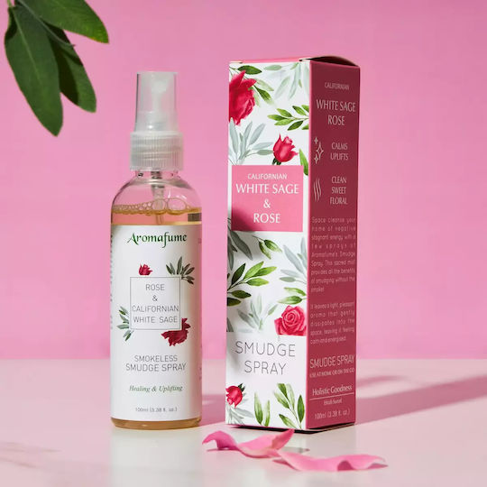 Aromatic Spray for Energy Cleansing of Space Aura Sage & Rose