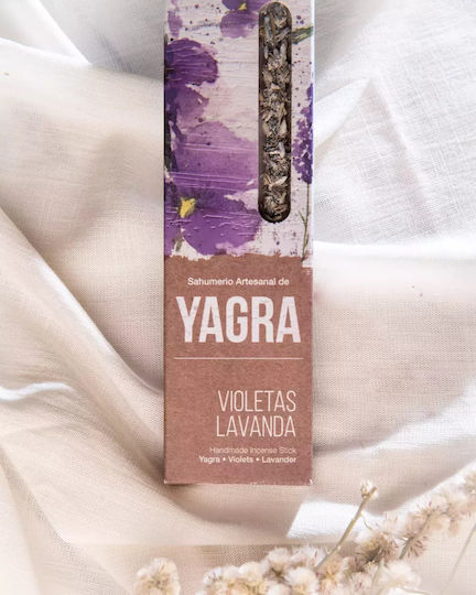 Θυμίαμα Yagra Βιολέτα & Λεβάντα Sagrada Madre Botanical Incense 8τμχ