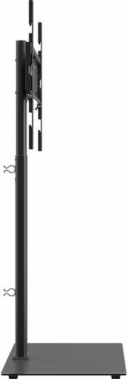 vidaXL 379565 TV Mount Floor with Arm up to 65" Black