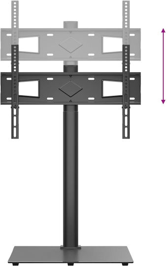 vidaXL 379565 TV Mount Floor with Arm up to 65" Black