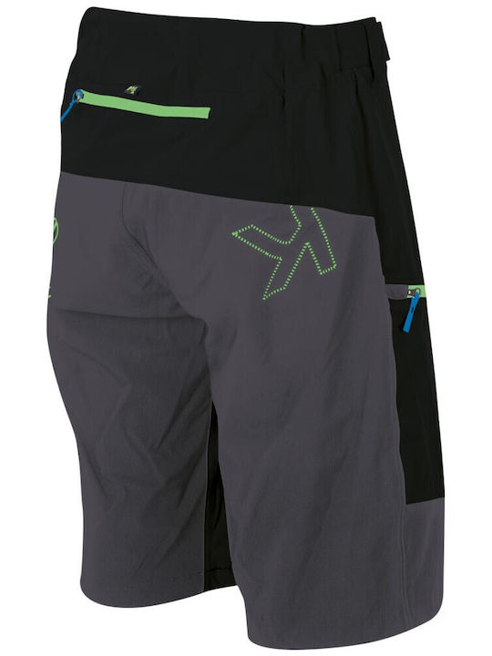 Karpos Outdoor Bermudă Sportivă de Bărbați Black/dark Grey/green Fluo