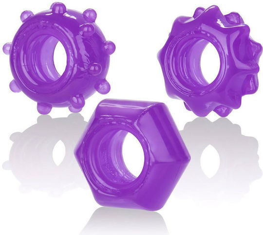 Boss Of Toys Set Cock Rings Purple 30-12732-X-PURPLE