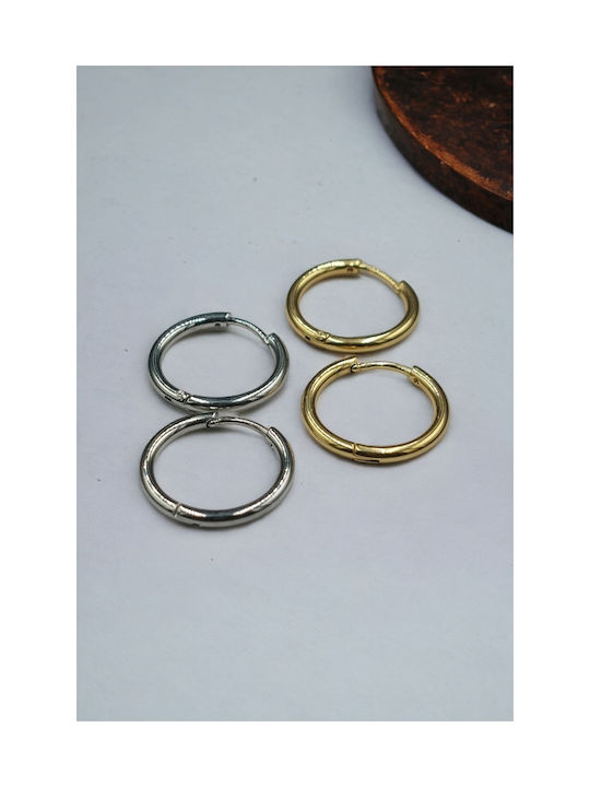 Earrings Hoops made of Steel Gold Plated