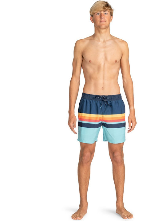 All Day Htr Herren Badebekleidung Shorts Blue Gestreift
