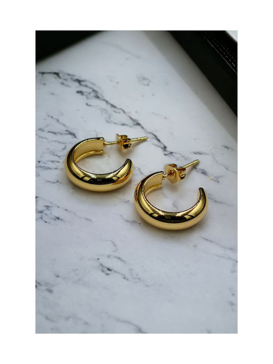 Steel Gold Hoop Earrings